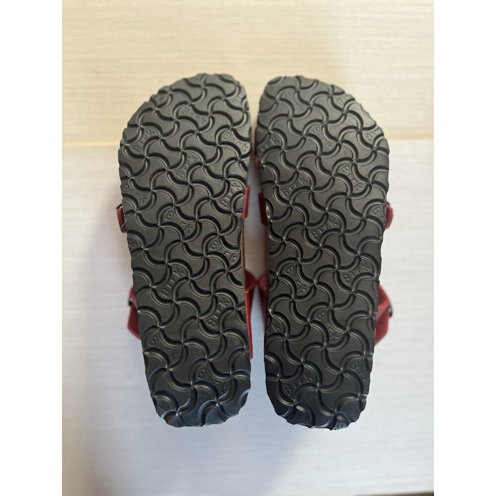 BIRKI'S by Birkenstock US 6.5 EU 37 Sandals Lillie Red Plaid Birko Flor Buckle - Picture 6 of 7